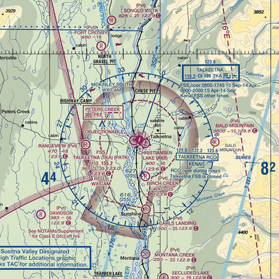 Talkeetna Airport (TKA) VFR Sectional  Gaming Mouse Pad