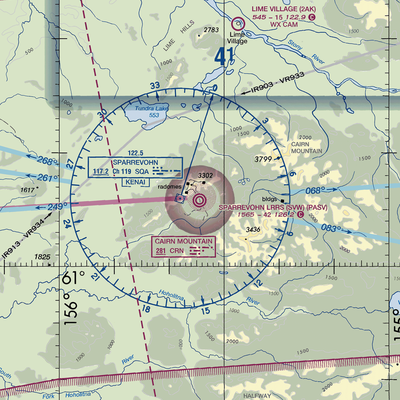 Sparrevohn LRRS Airport (SVW) VFR Sectional  Gaming Mouse Pad