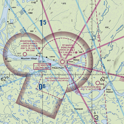 St Mary's Airport (KSM) VFR Sectional  Gaming Mouse Pad