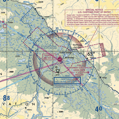 Northway Airport (ORT) VFR Sectional  Gaming Mouse Pad