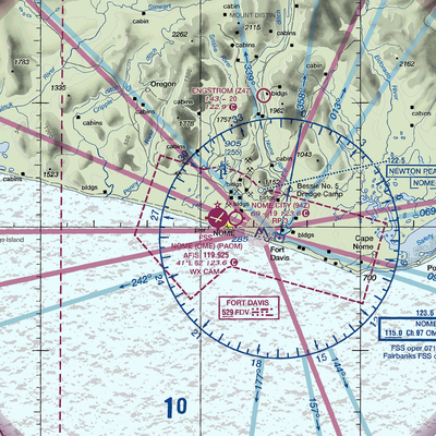 Nome Airport (OME) VFR Sectional  Gaming Mouse Pad