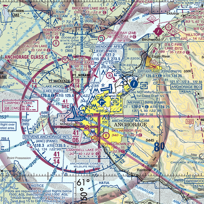 Merrill Field (MRI) VFR Sectional  Gaming Mouse Pad