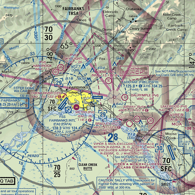 Ladd AAF Airfield (FBK) VFR Sectional  Gaming Mouse Pad