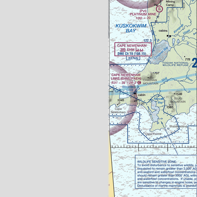 Cape Newenham LRRS Airport (EHM) VFR Sectional  Gaming Mouse Pad