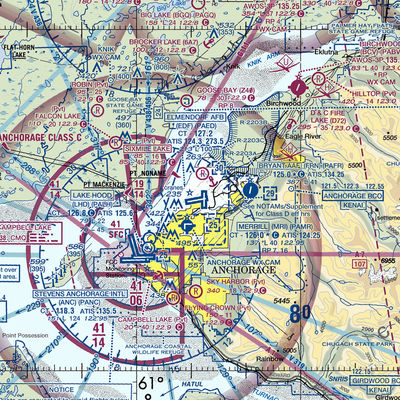 Elmendorf Air Force Base (EDF) VFR Sectional  Gaming Mouse Pad