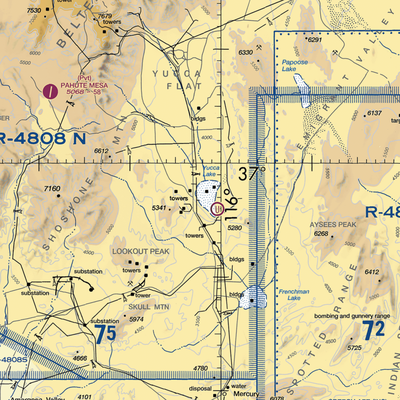 Yucca Airstrip (UCC) VFR Sectional  Gaming Mouse Pad