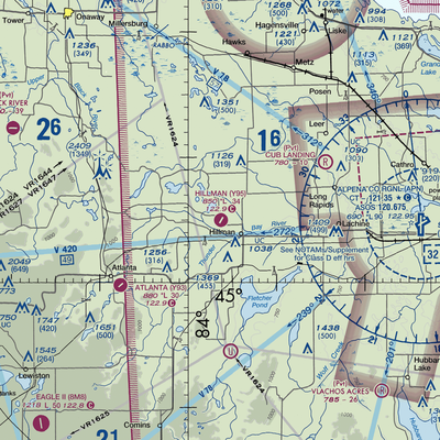 Hillman Airport (Y95) VFR Sectional  Gaming Mouse Pad