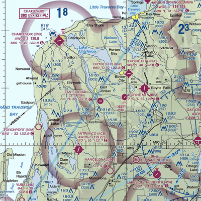 East Jordan City Airport (Y94) VFR Sectional  Gaming Mouse Pad