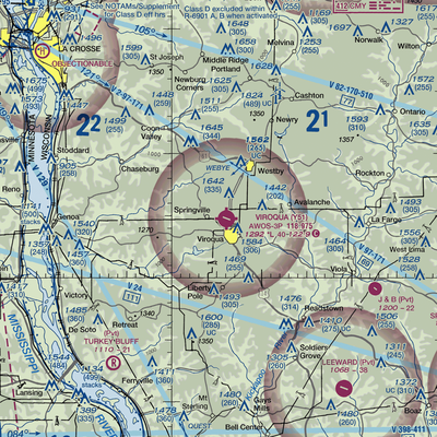 Viroqua Municipal Airport (Y51) VFR Sectional  Gaming Mouse Pad