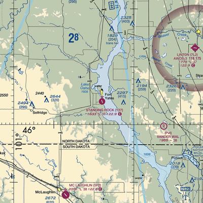 Standing Rock Airport (Y27) VFR Sectional  Gaming Mouse Pad