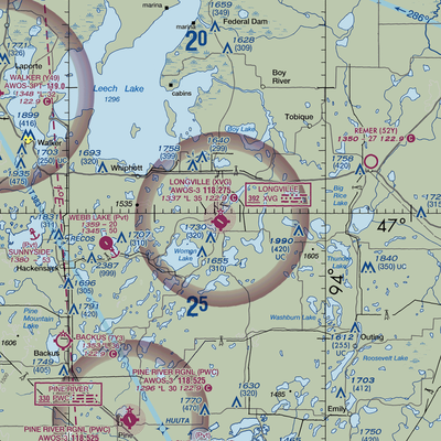 Longville Municipal Airport (XVG) VFR Sectional  Gaming Mouse Pad