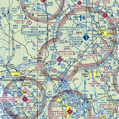 Dunnellon Marion Co & Park of Commerce Airport (X35) VFR Sectional  Gaming Mouse Pad