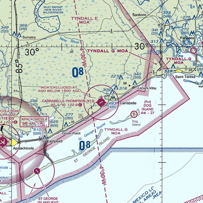 Carrabelle Thompson Airport (X13) VFR Sectional  Gaming Mouse Pad