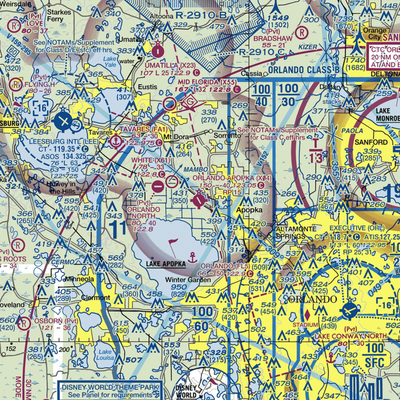 Orlando Apopka Airport (X04) VFR Sectional  Gaming Mouse Pad