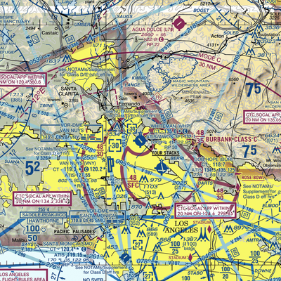 Whiteman Airport (WHP) VFR Sectional  Gaming Mouse Pad