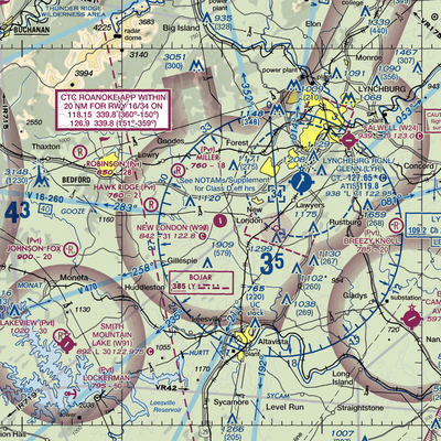 New London Airport (W90) VFR Sectional  Gaming Mouse Pad