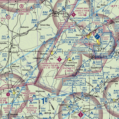 Lunenburg County Airport (W31) VFR Sectional  Gaming Mouse Pad