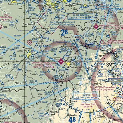 Upshur County Regional Airport (W22) VFR Sectional  Gaming Mouse Pad