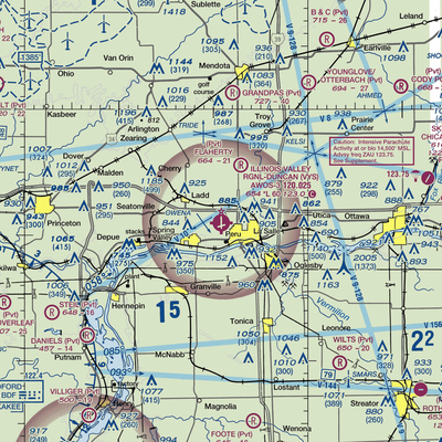 Illinois Valley Regional Airport-Walter A Duncan Field (VYS) VFR Sectional  Gaming Mouse Pad