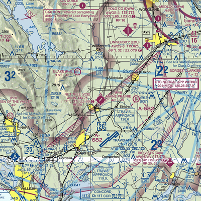 Nut Tree Airport (VCB) VFR Sectional  Gaming Mouse Pad