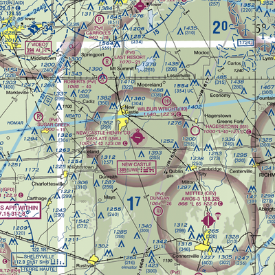 New Castle Henry County Airport / Marlatt Field (UWL) VFR Sectional  Gaming Mouse Pad