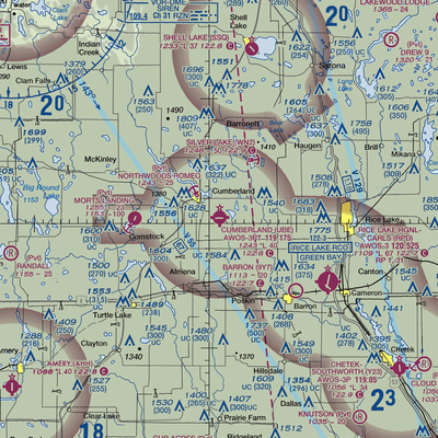 Cumberland Municipal Airport (UBE) VFR Sectional  Gaming Mouse Pad