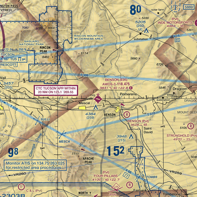 Benson Municipal Airport (E95) VFR Sectional  Gaming Mouse Pad