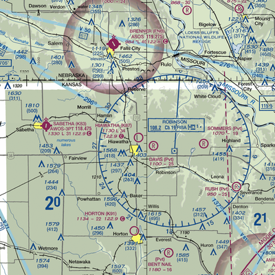 Hiawatha Municipal Airport (K87) VFR Sectional Mouse Pad