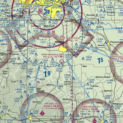 Nash Field Indianola Airport (6Z6) VFR Sectional  Gaming Mouse Pad