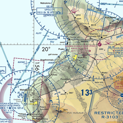 Waikoloa Heliport (WKL) VFR Sectional  Gaming Mouse Pad