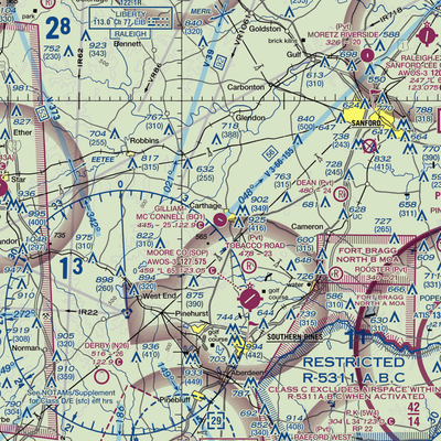 Gilliam-Mc Connell Airfield (BQ1) VFR Sectional  Gaming Mouse Pad