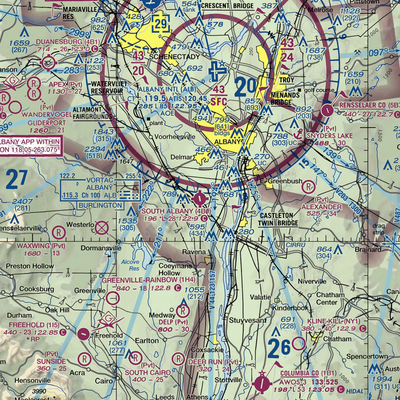 South Albany Airport (4B0) VFR Sectional  Gaming Mouse Pad