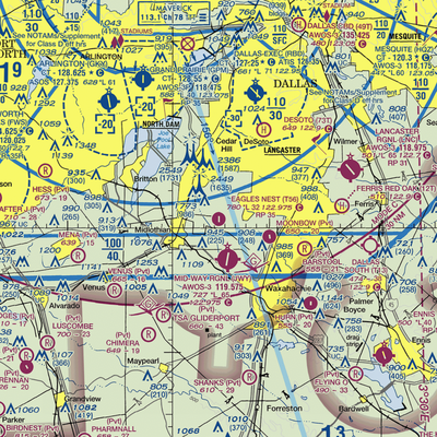 Eagle's Nest Estates Airport (T56) VFR Sectional  Gaming Mouse Pad