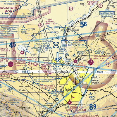 Southern California Logistics Airport (VCV) VFR Sectional  Gaming Mouse Pad