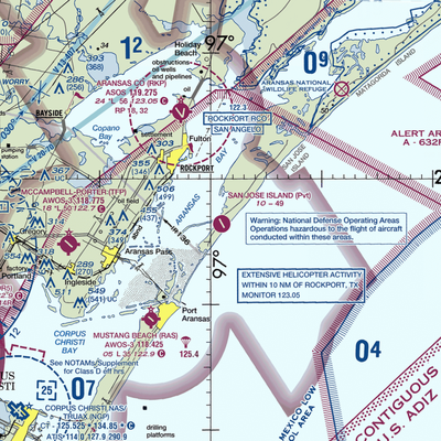 San Jose Island Airport (XS67) VFR Sectional  Gaming Mouse Pad