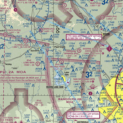 Medina River Ranch Airport (XS43) VFR Sectional  Gaming Mouse Pad