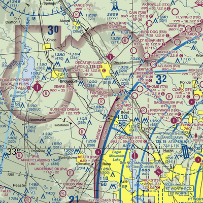 Flat Bush Airport (XA99) VFR Sectional  Gaming Mouse Pad