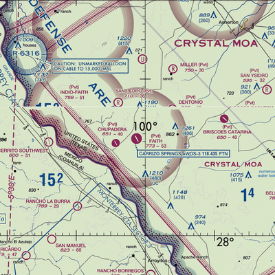 Faith Ranch Airport (XA89) VFR Sectional  Gaming Mouse Pad