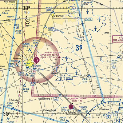 Benny White Flying Airport (XA77) VFR Sectional  Gaming Mouse Pad