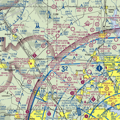 Allison Farm Airport (XA34) VFR Sectional  Gaming Mouse Pad