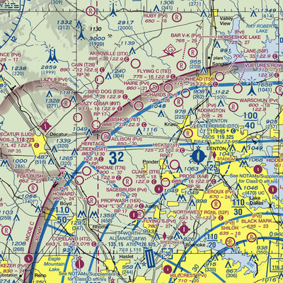 Ponderosa Field (XA10) VFR Sectional  Gaming Mouse Pad