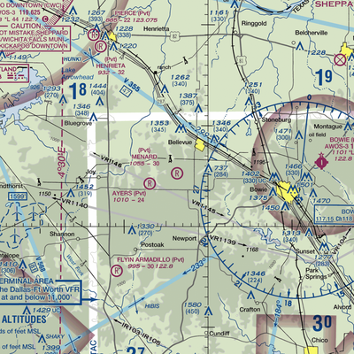 Menard Airport (XA09) VFR Sectional  Gaming Mouse Pad