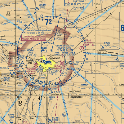 Sloan Airport (WY45) VFR Sectional  Gaming Mouse Pad