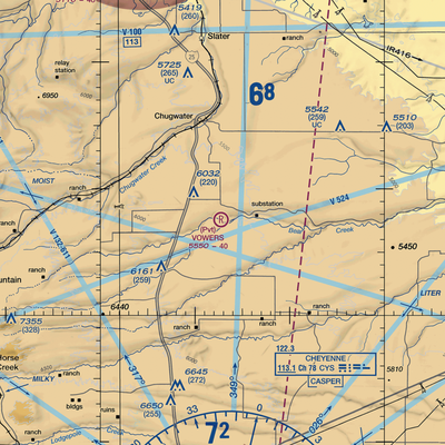 Vowers Ranch Airport (WY29) VFR Sectional  Gaming Mouse Pad