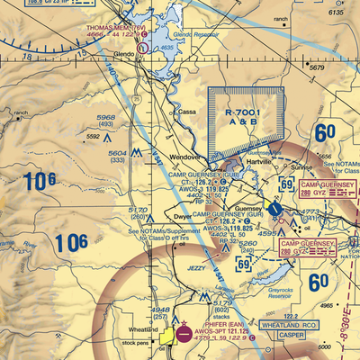 Snell - North Laramie River Airport (WY25) VFR Sectional  Gaming Mouse Pad