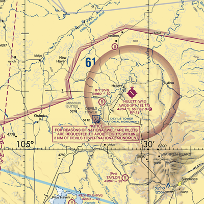 Ipy Ranch Airport (WY14) VFR Sectional  Gaming Mouse Pad