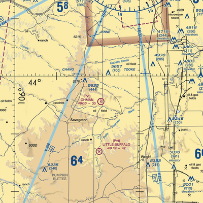 Ohman Ranch Airport (WY12) VFR Sectional  Gaming Mouse Pad