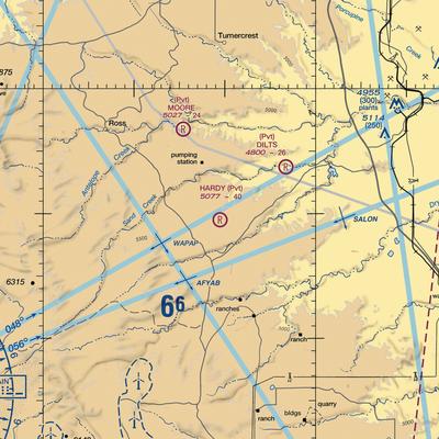 Hardy Ranch Airport (WY07) VFR Sectional  Gaming Mouse Pad