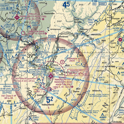 Fairview Airport (WV70) VFR Sectional  Mug