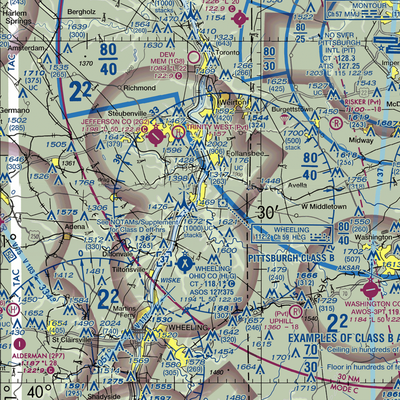 Wellsburg Seaplane Base (WV46) VFR Sectional  Gaming Mouse Pad